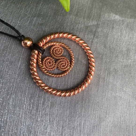 Triskelion Copper Pendant