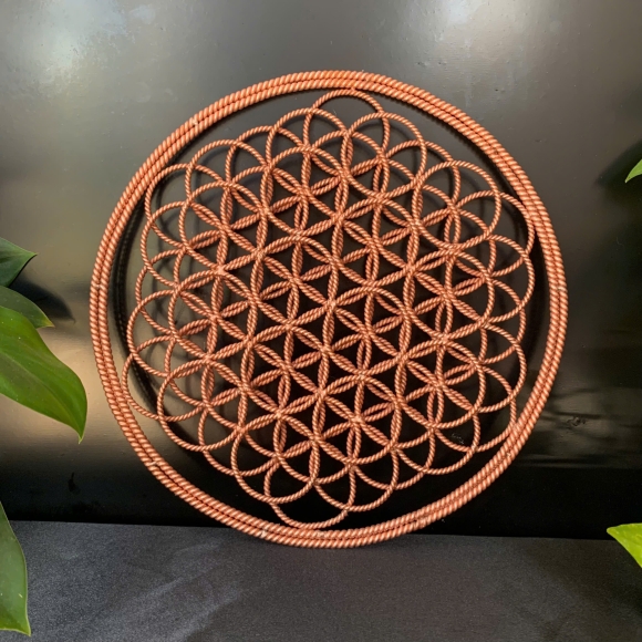 Sacred Geometry Flower of Life Tensor Copper