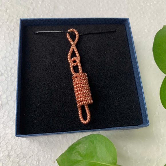 Copper Infinity & Acu-Vac Pendant: Energy Coil Necklace
